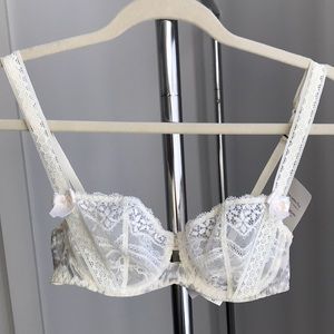 Aubade Paris Lace Cream Bra 32C